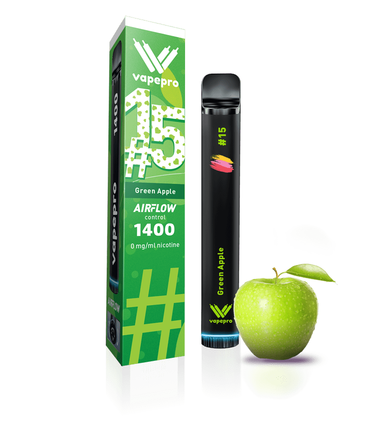 VAPEPRO  #15 Yeşil Elma  1400 PUFF
